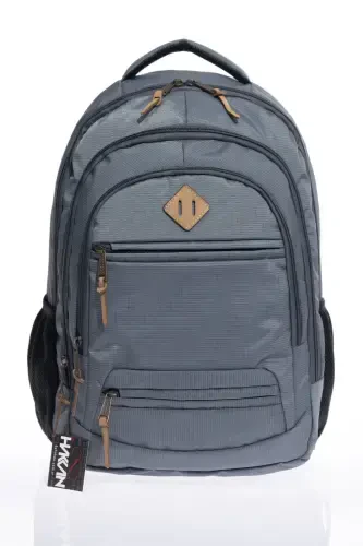 Unisex Kundalik Maktab Sayohat Ryukzaki Gk19 Kulrang-KULRANG - BY HAKAN (1)