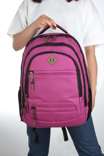 Unisex Kundalik Maktab Sayohat Ryukzaki Gk19 Lila-LILA - 4
