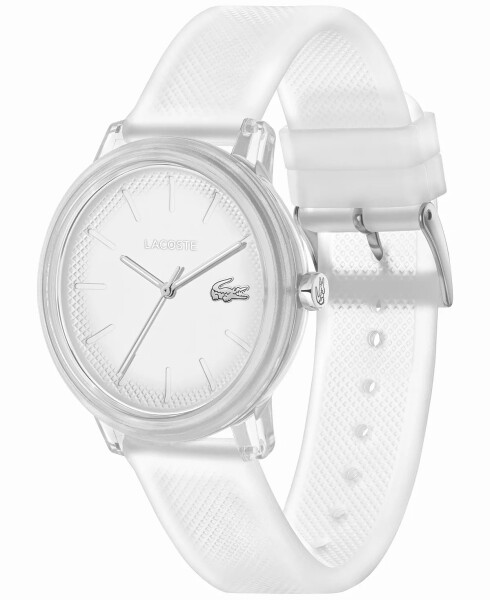 Unisex L.12.12 Quartz White Semi-Transparent Silicone Strap Watch 42mm White - 2