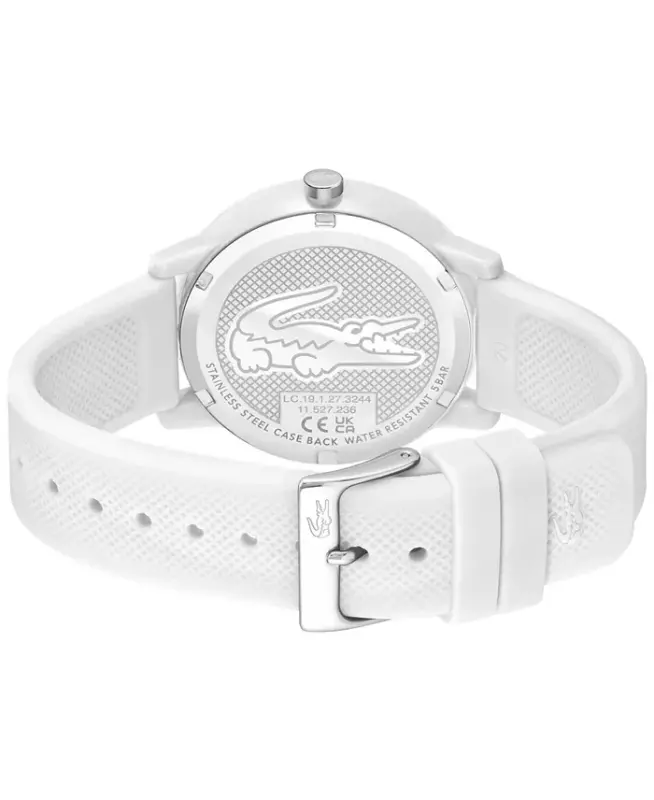 Unisex L.12.12 White Silikon Tasma Soati 42mm - 2