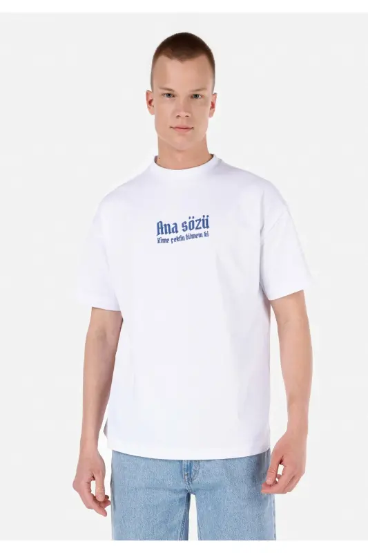 UNISEX Lilseb shiori bilan oq futbolka - 5