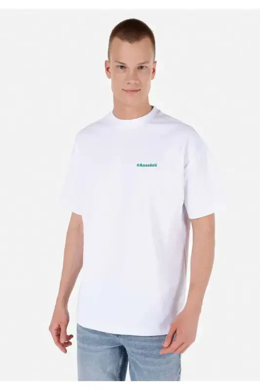 Unisex Lilseb shiori bilan oq futbolka - 5