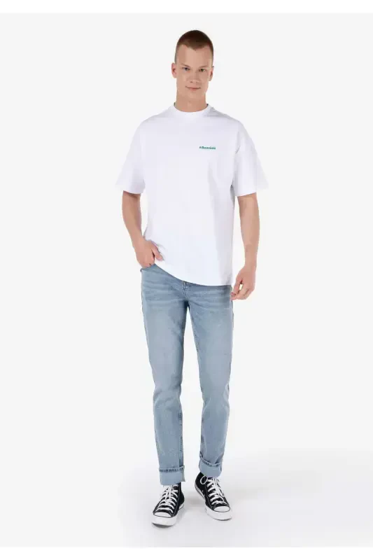 Unisex Lilseb shiori bilan oq futbolka - 7