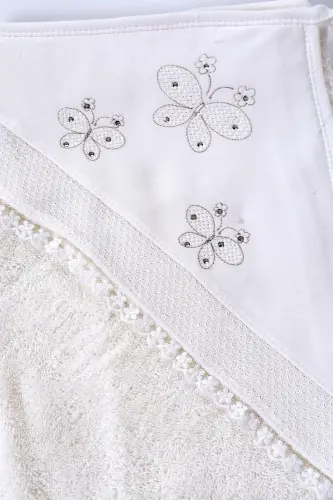 Unisex Luxury Baby Bathrobe Set Towel Set 100% Cotton Fabric 0-2 Years STL6527 - 3