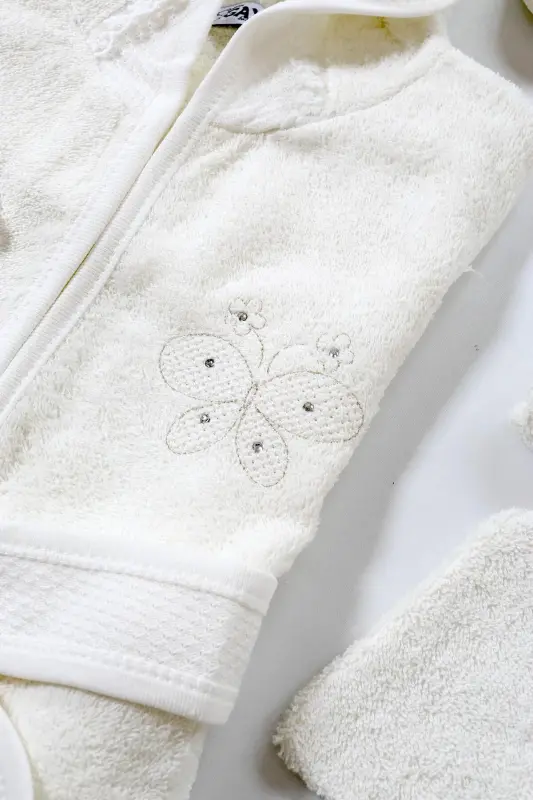 Unisex Lyuksemburg Chaqaloq Xalat To'plami Sochiq To'plami 100% Paxta Mato 0-2 Yosh STL6527 - 5