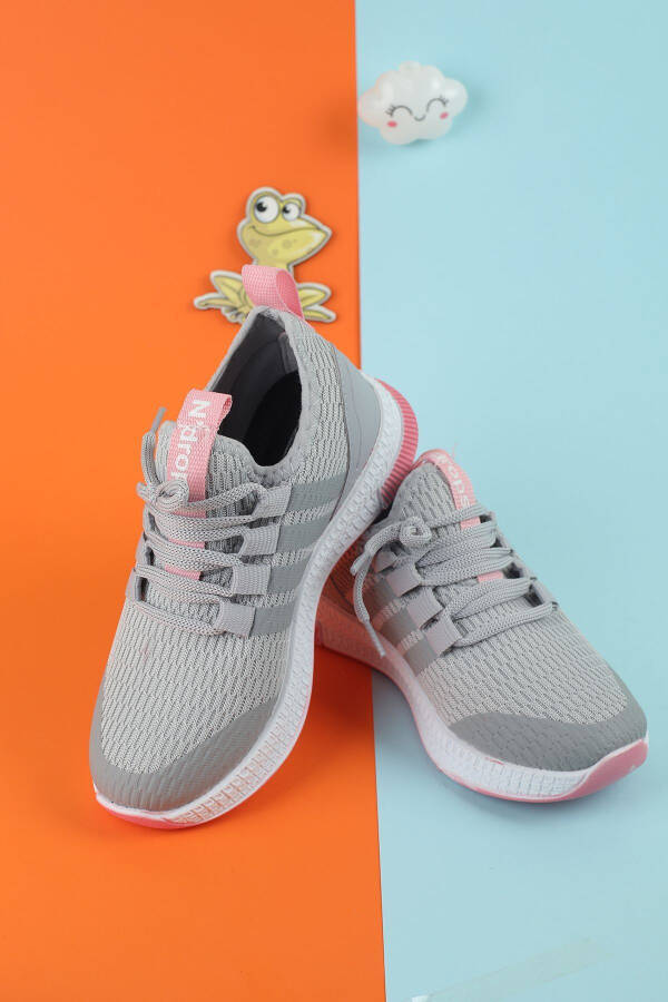 Unisex Nefes Alabilen Bağçıklı Esnek Taban Dayanıklı Sneaker Kız Çocuk Spor Ayakkabı Yeni Moda - 1