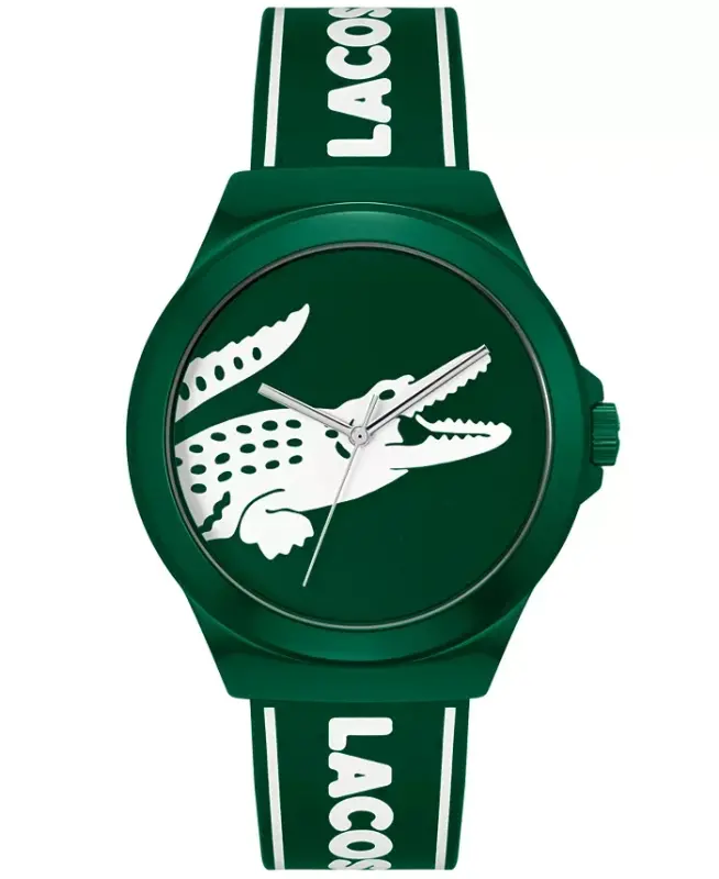 Unisex Neocroc Green Silicone Strap Watch 42mm-Green - LACOSTE