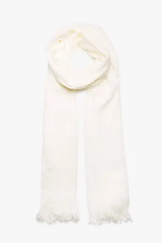 Unisex Oddiy Oq Qalin Sharf - GOLDMINE (1)