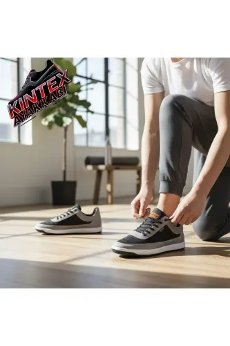 Unisex Oq Kundalik Qulay Sport Poyabzali Sneaker Oq-Krem - 3