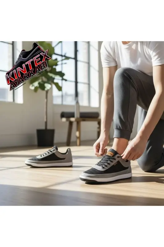Unisex Oq Kundalik Qulay Sport Poyabzali Sneaker Oq-Krem - 3