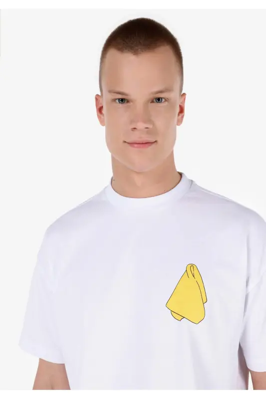 UNISEX Oq Lilseb Shiori Bo'yinli Futbolka - 8