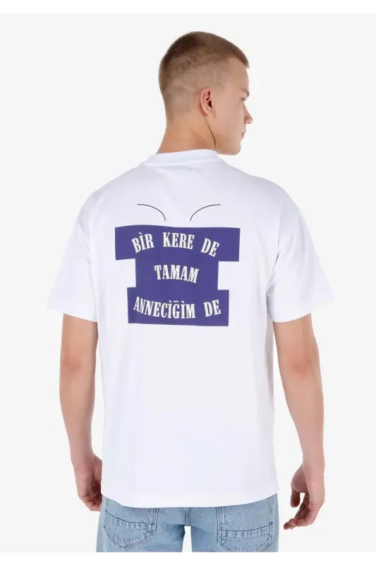 Unisex Oq Lilseb Shiori Bo'yinli Futbolka - 6
