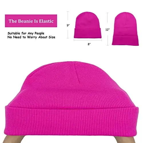 Unisex Knit Soft Warm Cuffed Beanie Hat Winter Camo Hats for Men Women - 4