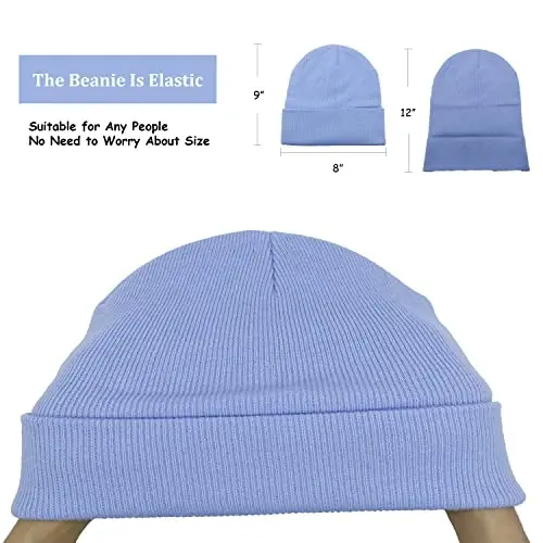 Unisex Knit Soft Warm Cuffed Beanie Hat Winter Camo Hats for Men Women - 4