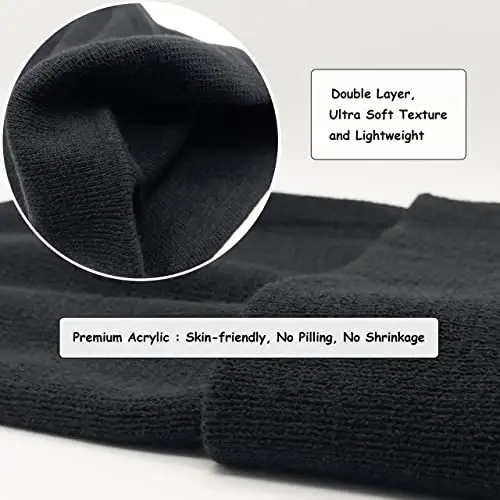 Unisex Knit Soft Warm Cuffed Beanie Hat Winter Camo Hats for Men Women - 5