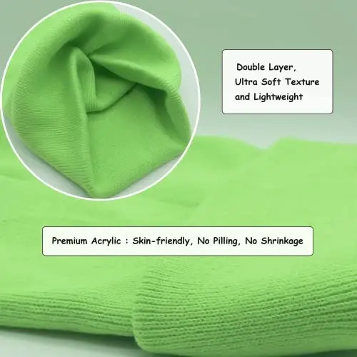 Unisex Knit Soft Warm Cuffed Beanie Hat Winter Camo Hats for Men Women - 5