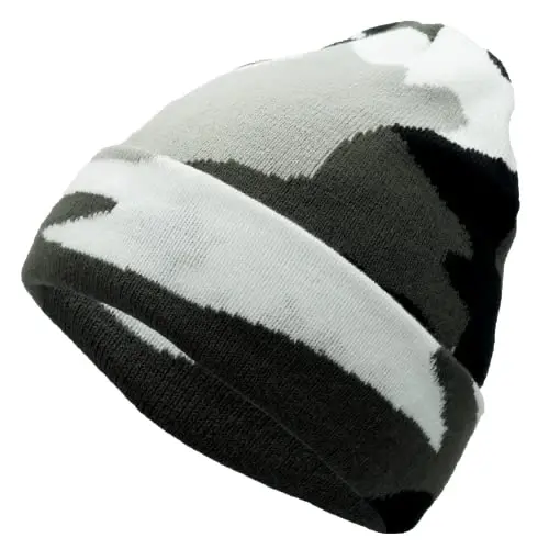 Unisex Knit Soft Warm Cuffed Beanie Hat Winter Camo Hats for Men Women - UNISEX