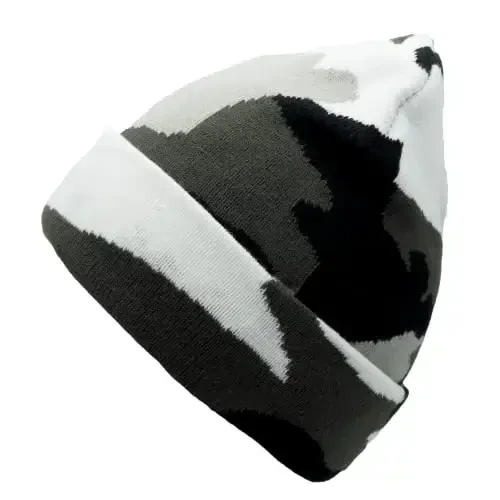 Unisex Knit Soft Warm Cuffed Beanie Hat Winter Camo Hats for Men Women - UNISEX (1)