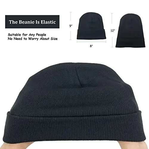Unisex Knit Soft Warm Cuffed Beanie Hat Winter Camo Hats for Men Women - 4