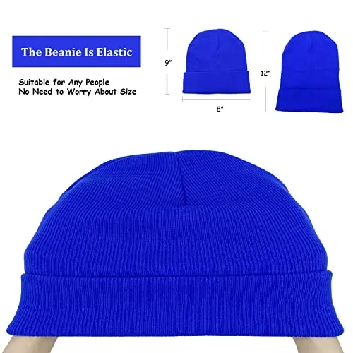 Unisex Knit Soft Warm Cuffed Beanie Hat Winter Camo Hats for Men Women - 4