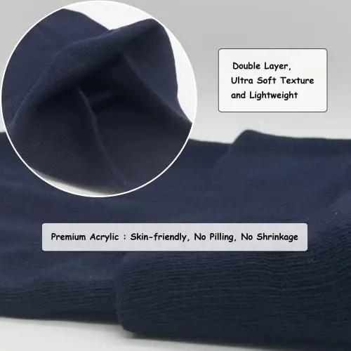 Unisex Knit Soft Warm Cuffed Beanie Hat Winter Camo Hats for Men Women - 5