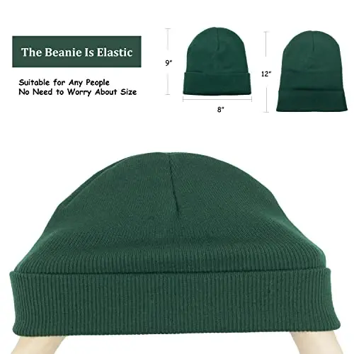 Unisex Knit Soft Warm Cuffed Beanie Hat Winter Camo Hats for Men Women - 4