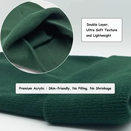 Unisex Knit Soft Warm Cuffed Beanie Hat Winter Camo Hats for Men Women - 5
