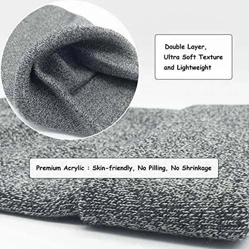 Unisex Knit Soft Warm Cuffed Beanie Hat Winter Camo Hats for Men Women - 5