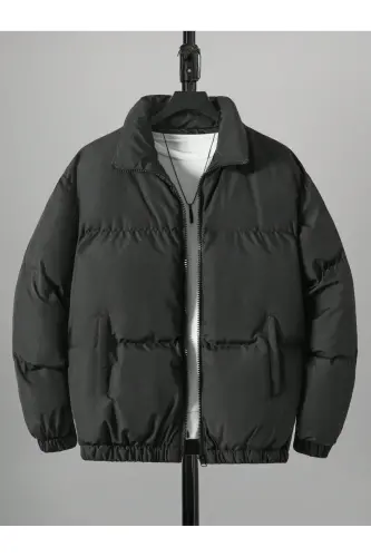 Unisex Oversize Black Waterproof Bomber Jacket - 9