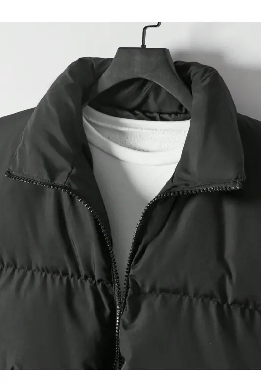 Unisex Oversize Black Waterproof Bomber Jacket - 11