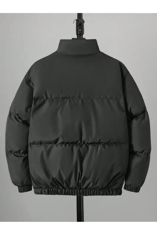Unisex Oversize Black Waterproof Bomber Jacket - 15