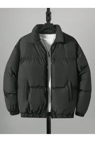 Unisex Oversize Black Waterproof Bomber Jacket - 1