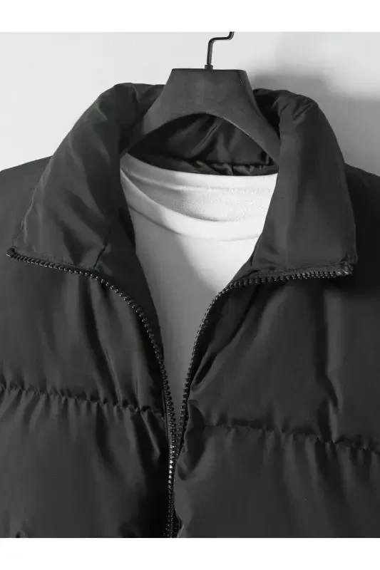 Unisex Oversize Black Waterproof Bomber Jacket - 3