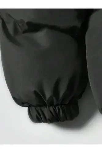 Unisex Oversize Black Waterproof Bomber Jacket - 5