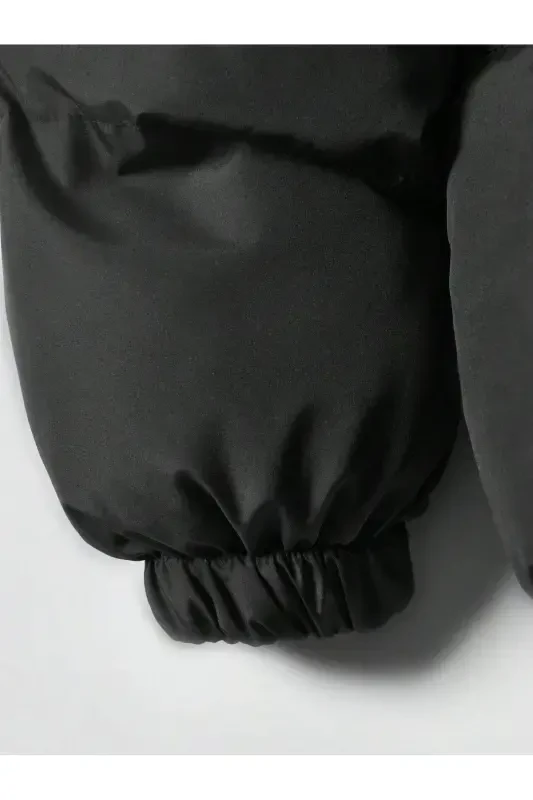 Unisex Oversize Black Waterproof Bomber Jacket - 5