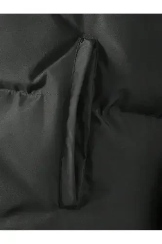 Unisex Oversize Black Waterproof Bomber Jacket - 6