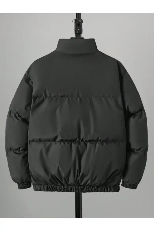 Unisex Oversize Black Waterproof Bomber Jacket - 7