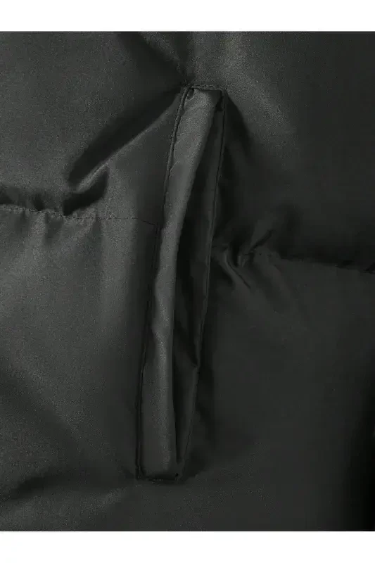 Unisex Oversize Qora Su O'tkazmaydigan Bomber Ko'ylagi - 6