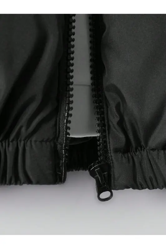 Unisex Oversize Qora Su O'tkazmaydigan Bomber Ko'ylagi - 5