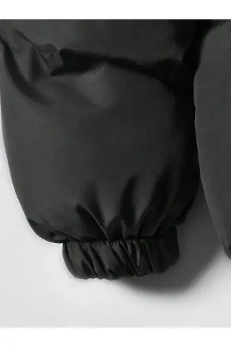 Unisex Oversize Qora Su O'tkazmaydigan Bomber Ko'ylagi - 6