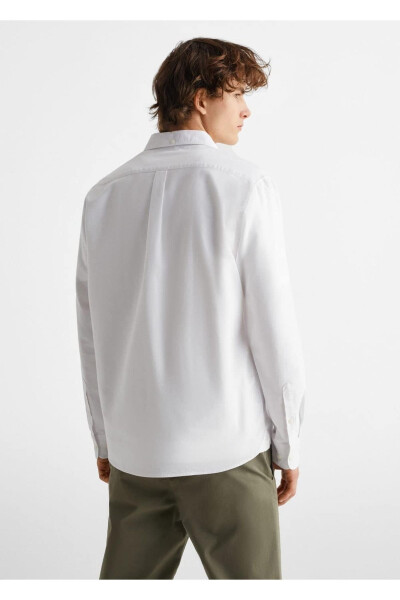 Unisex Oxford Gömlek-Beyaz - 4