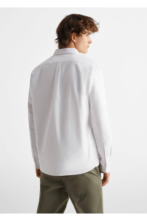 Unisex Oxford Gömlek-Beyaz - 4
