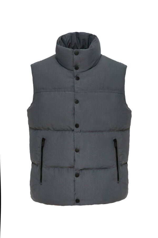 Unisex Padded Puffer Vest Anthracite - 2