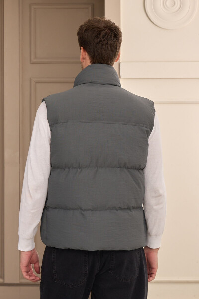 Unisex Padded Puffer Vest Anthracite - 7