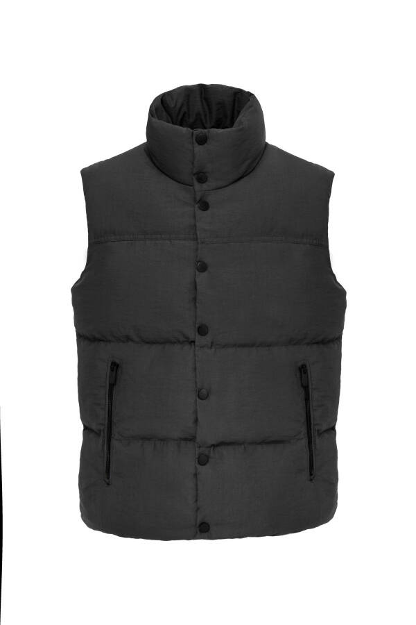 Unisex Padded Puffer Vest Black - 2