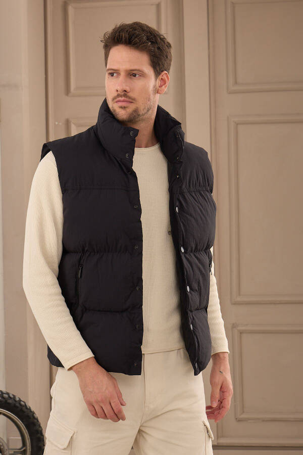 Unisex Padded Puffer Vest Black - 3