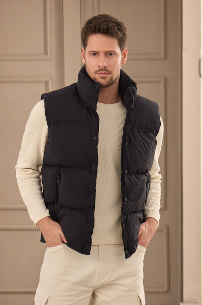 Unisex Padded Puffer Vest Black - 6