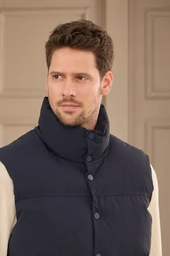 Unisex Padded Puffer Vest Navy-Navy - 7