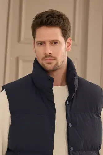 Unisex Padded Puffer Vest Navy-Navy - 6