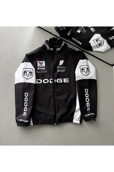 Unisex Parashüt Mato Oversize Bosilgan Qora Shamollik Yomg'irlik - MODATEKS